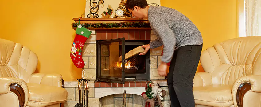Rusted Metal Fireplace Restoration in Bowie, Maryland